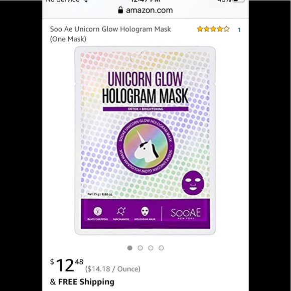 6 Soo’ae unicorn glow hologram masks - Picture 1 of 7